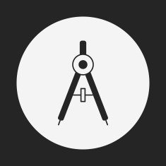 Stationery compasses icon N23