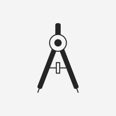 Stationery compasses icon N24