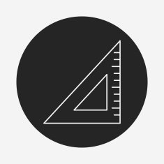 Triangle ruler line icon N16