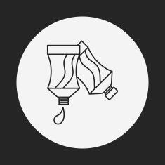 Pigment paint line icon N28