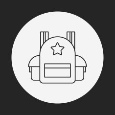 backpack line icon N37