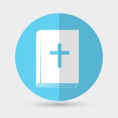 Bible book icon on a white background