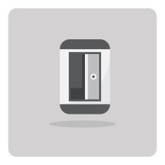 Vector of flat icon pencil sharpener