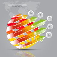 Abstract 3D Modern digital template vector infographics