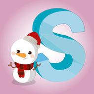 S Snow Alphabet icon great for any use Vector EPS10 N2