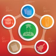 Education info graphic design clean vector N7