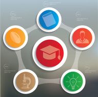 Education info graphic design clean vector N9