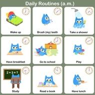 Daily Routines at a m sheet - Worksheet for education N2