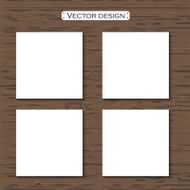 Vector blank paper template on a background