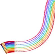 Colour pencils isolated on white EPS 10