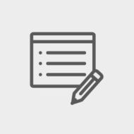 Note pad and pencil thin line icon
