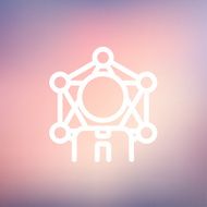 Brain idea technology thin line icon