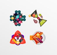 Set of abstract geometric shapes with options N7