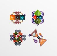 Set of abstract geometric shapes with options N11