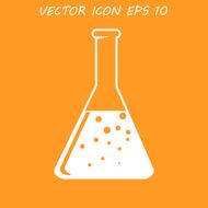 laboratory glass icon vector illustration Flat design style N3