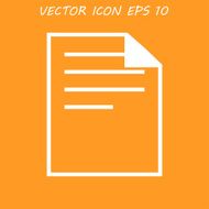 document icon paper sheet vector flat design N2