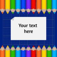 background of the cutting mat and border colored pencils N2