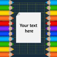 background of the cutting mat and border colored pencils N3
