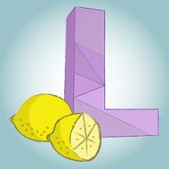 Alphabet and Lemon icon great for any use Vector EPS10