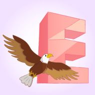 Alphabet and Eagle icon great for any use Vector EPS10 N2