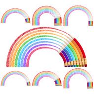 Colour pencils isolated on white EPS 10 N6