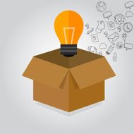 think thinking outside the box idea
