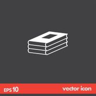 three books vector icon