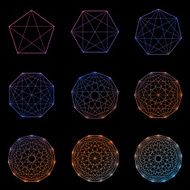 Set of geometric shapes Vector