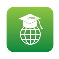 Education on green button background clean vector