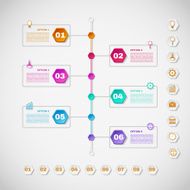 Infographics template with number options N5