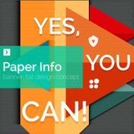 Flat design square banner with slogan N39