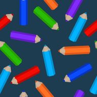 seamless pattern of colored pencils scattered N2