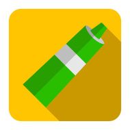 icon of paint in tubes flat design