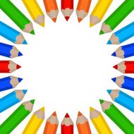 frame of colored pencils N3