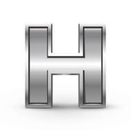3d metal letter H N2