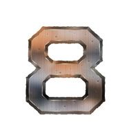 3d old grunge metal number 8