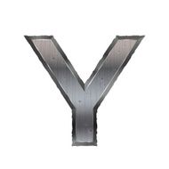 3d metal letter Y