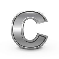 3d metal letter C N2