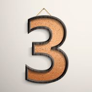 3d wooden frame cork board number 3