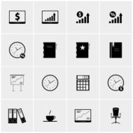 Black and white set of icons N3