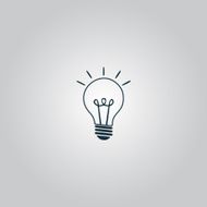 Light lamp sign icon Idea symbol