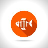 Vector icon of fishbone N14