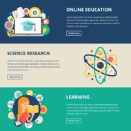 Education and science banners