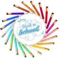 Frame with color pencils EPS 10 N2