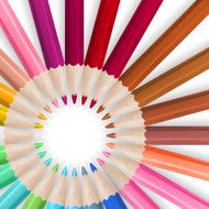 Frame with color pencils EPS 10 N4