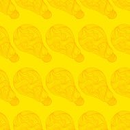 Seamless background with Hand-Drawn Lightbulb N2