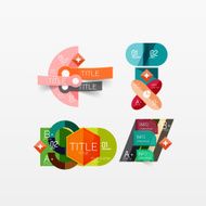 Collection of modern business infographic templates N5