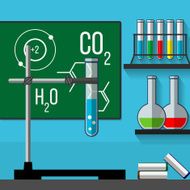 Science classoom Education concept Flat style