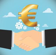 businessman handshake and money banner N4