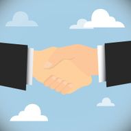 businessman handshake banner for business